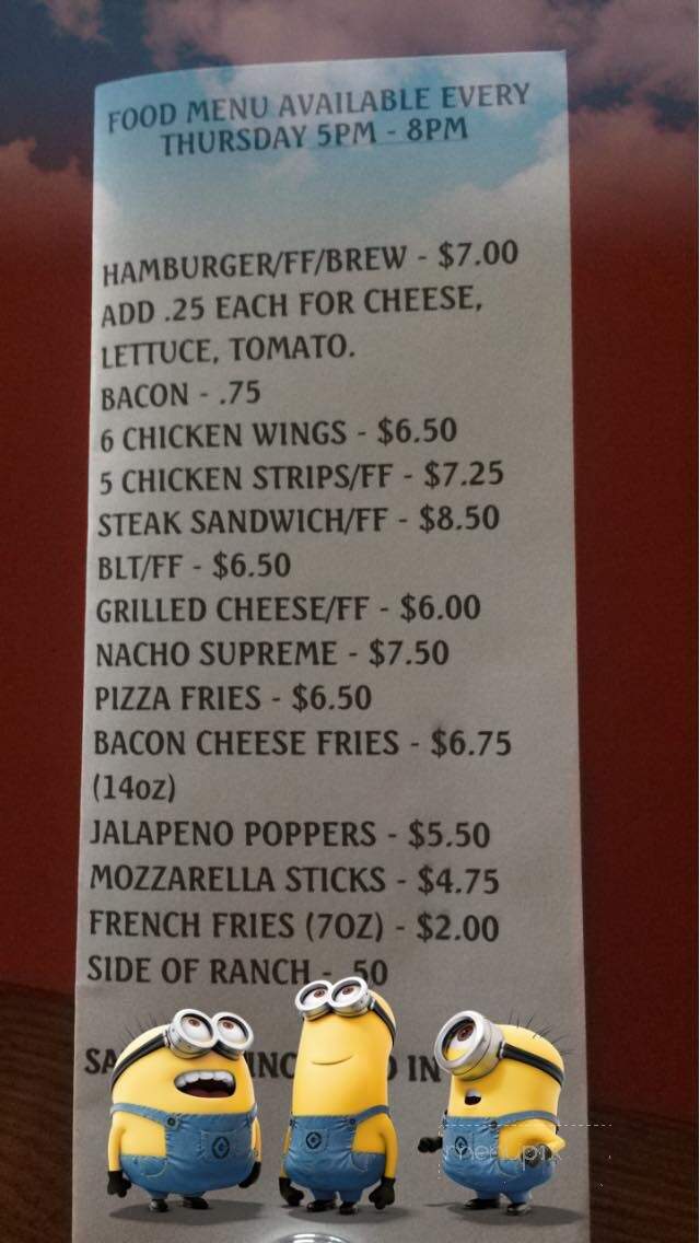 Range Lounge & Vfw - South Range, MI menu_pic