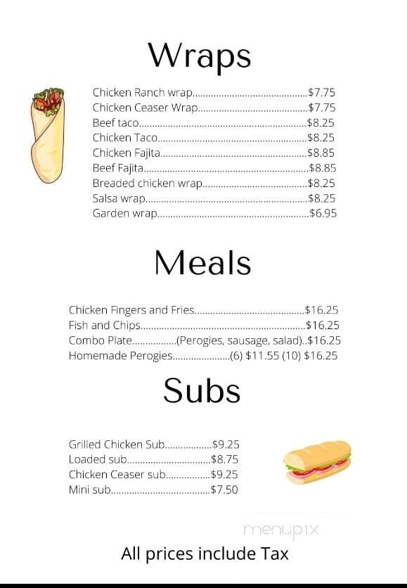Bits & Bites - Preeceville, SK menu_pic