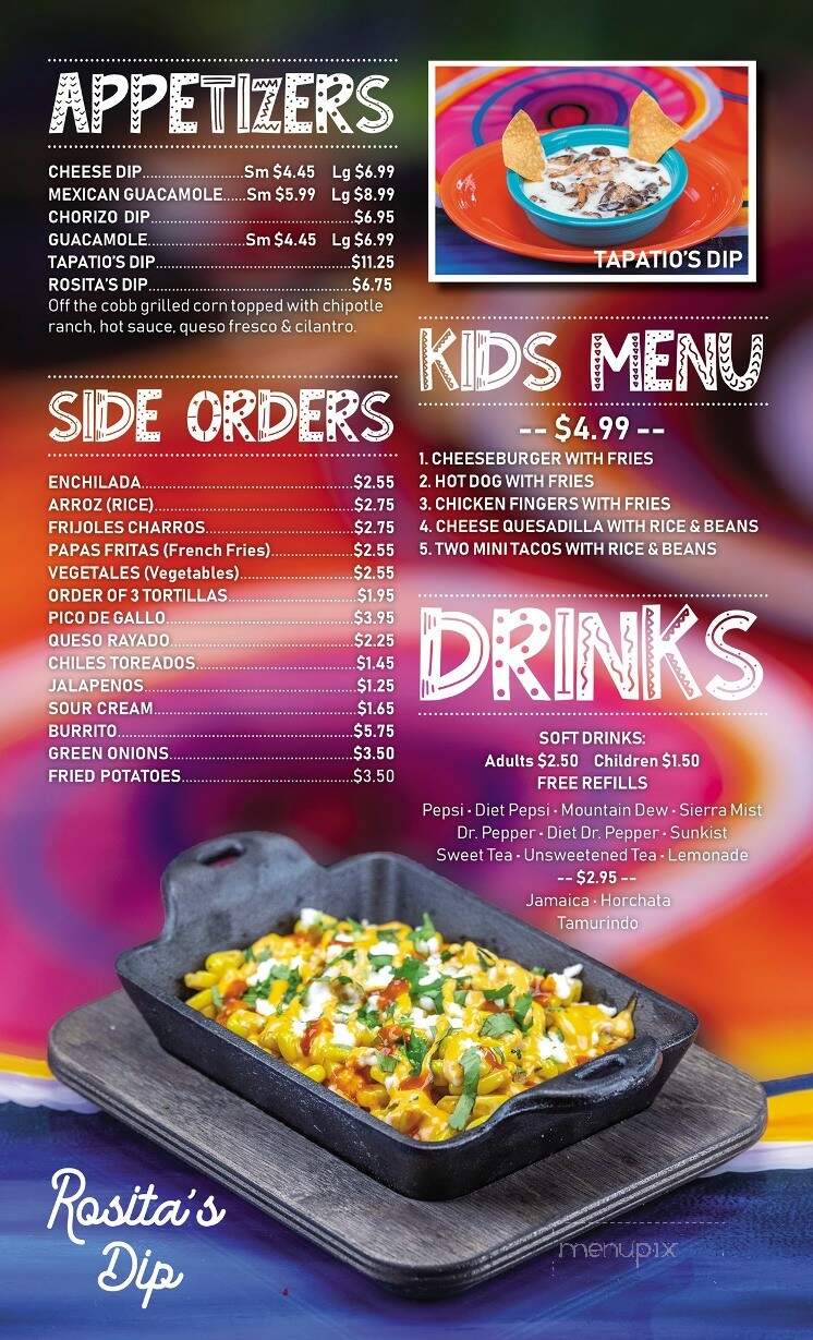 El Tapatio's Mexican Restaurant - Villa Rica, GA menu_pic