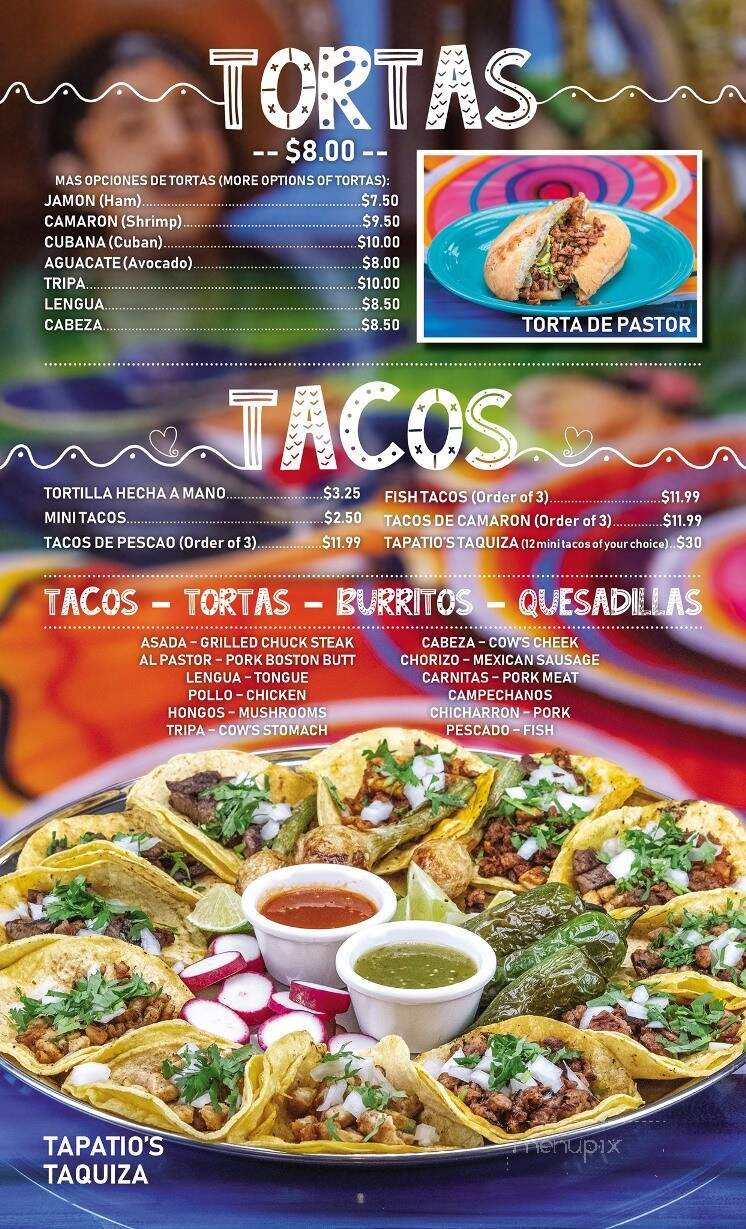 El Tapatio's Mexican Restaurant - Villa Rica, GA menu_pic