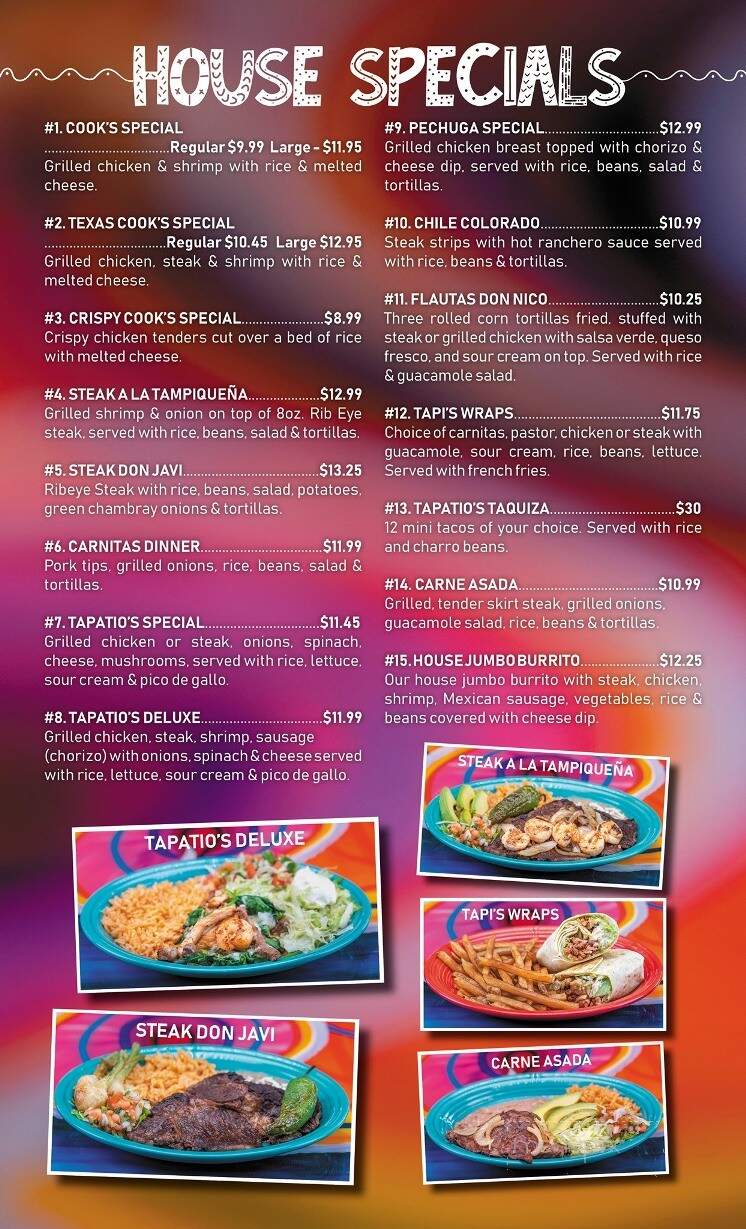 El Tapatio's Mexican Restaurant - Villa Rica, GA menu_pic
