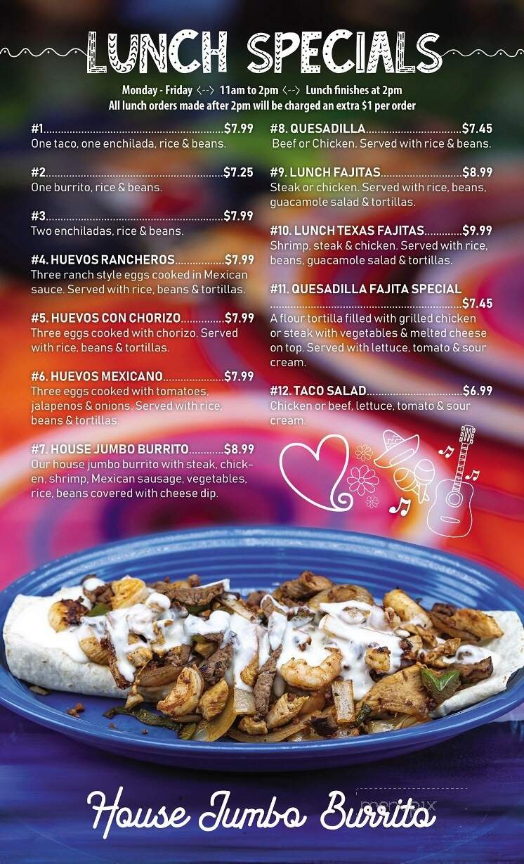 El Tapatio's Mexican Restaurant - Villa Rica, GA menu_pic