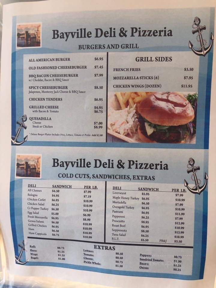 Bayville Deli - Bayville, NY menu_pic
