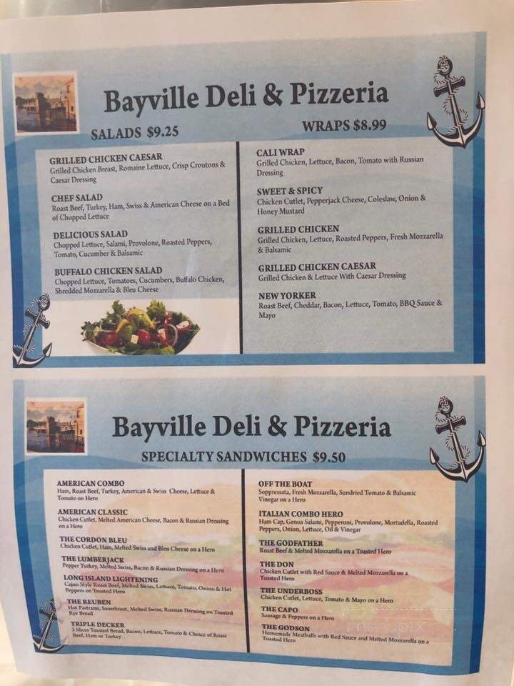 Bayville Deli - Bayville, NY menu_pic