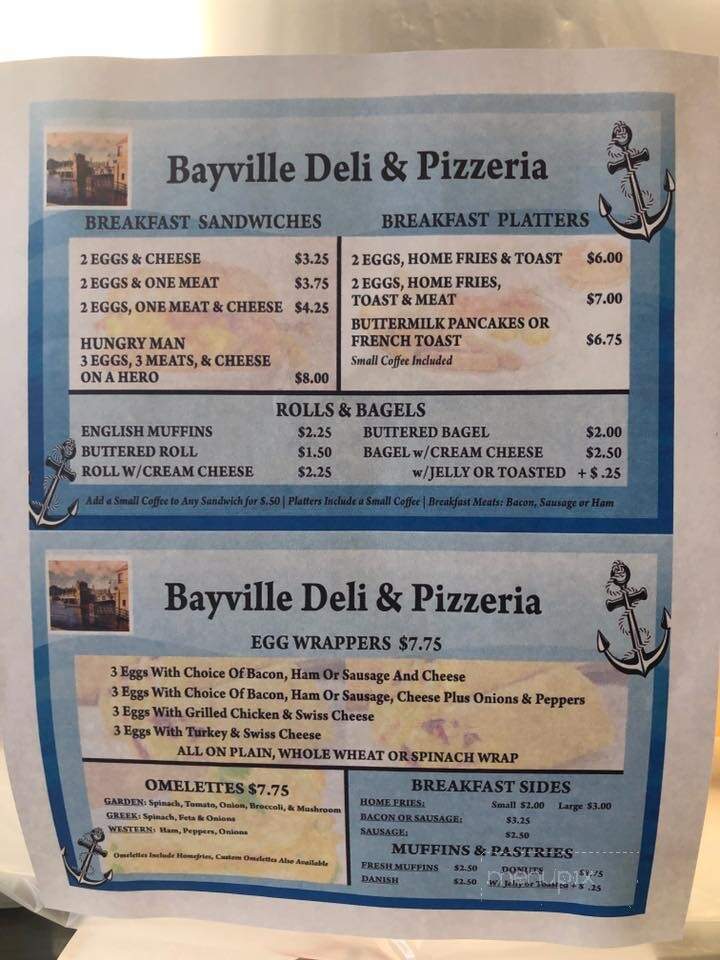 Bayville Deli - Bayville, NY menu_pic