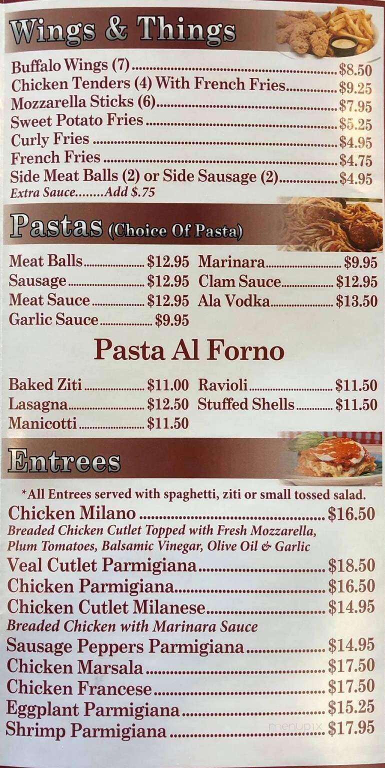 Milano Pizza Shop - New York, NY menu_pic
