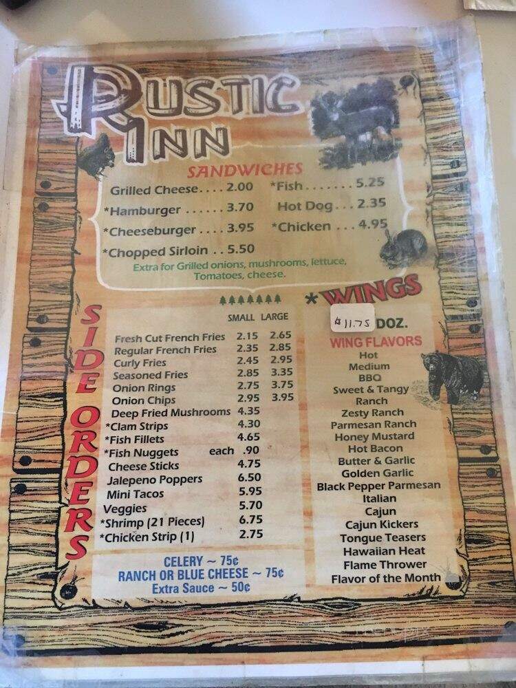 Rustic Inn Restaurant Bar - Hydetown, PA
