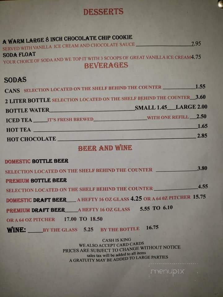 Pine Mountain Pizza Co - Frazier Park, CA menu_pic