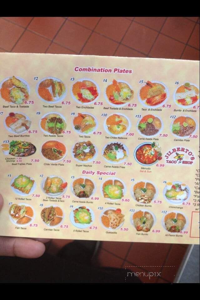 Jilberto's Taco Shop - Pauma Valley, CA menu_pic
