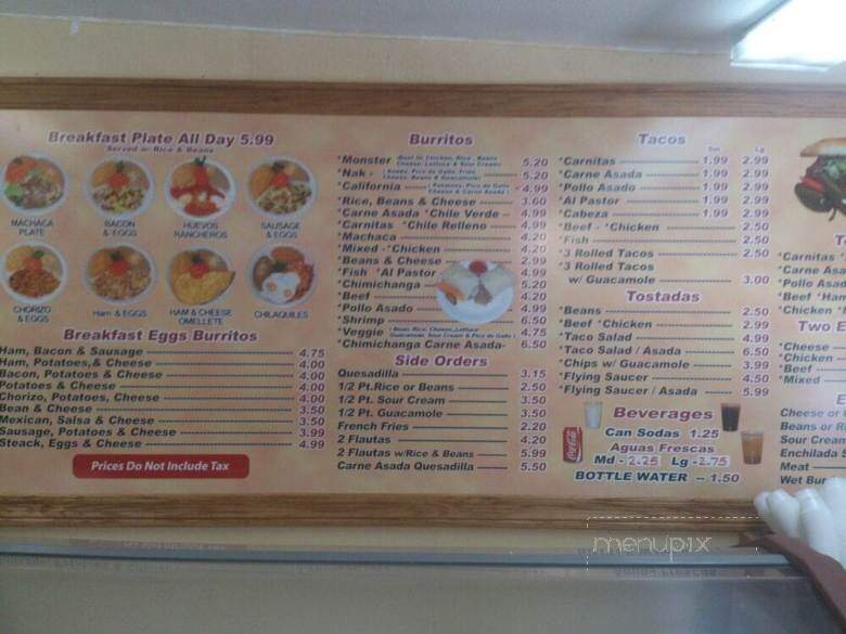 Jilberto's Taco Shop - Pauma Valley, CA menu_pic