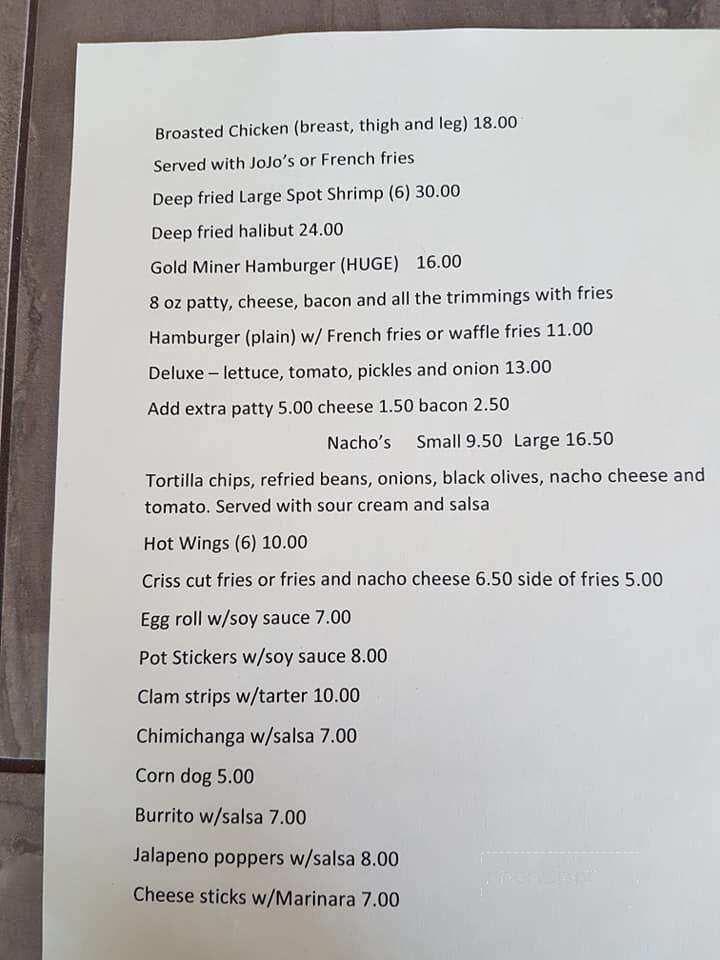 Hungry Beaver Pizza - Wrangell, AK menu_pic