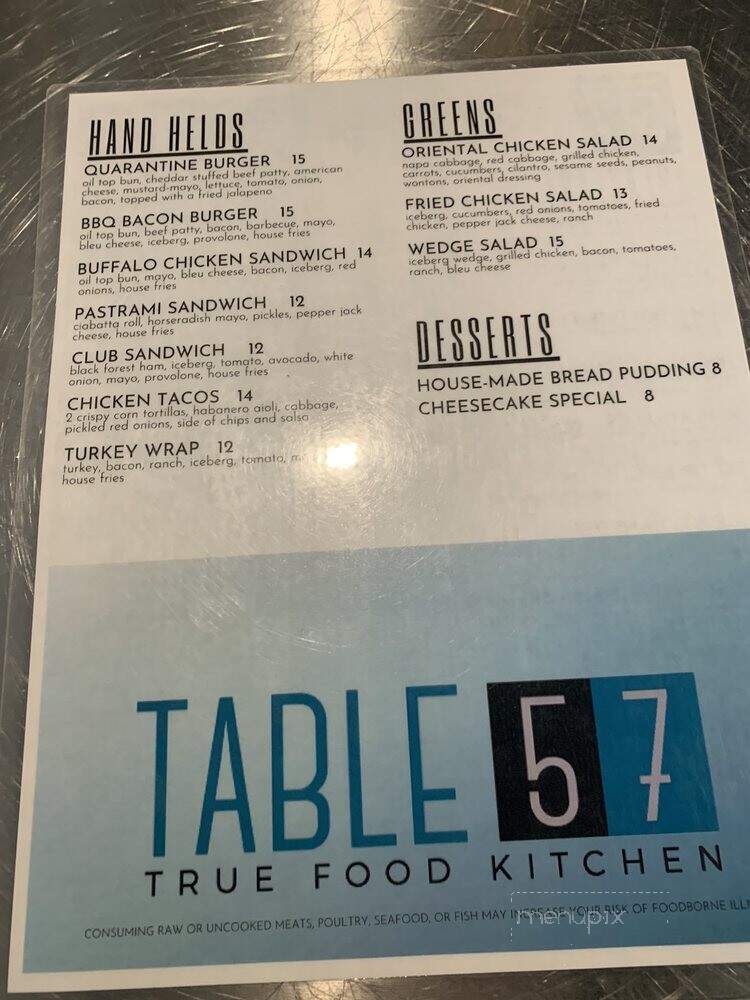 Table 57 - Visalia, CA menu_pic