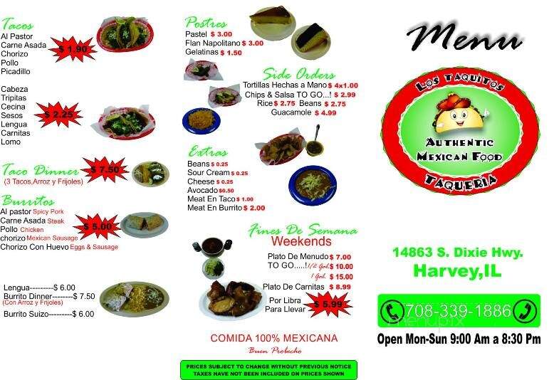 Taqueria Los Taquitos - Harvey, IL menu_pic