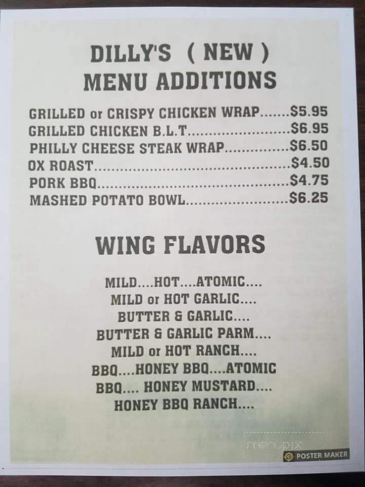 Dilly's - Claysburg, PA menu_pic