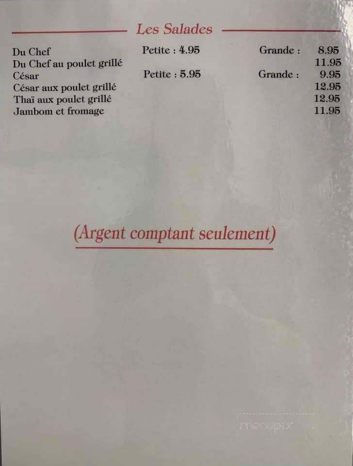 Restaurant Chez Flamand - Saint-Polycarpe, QC menu_pic
