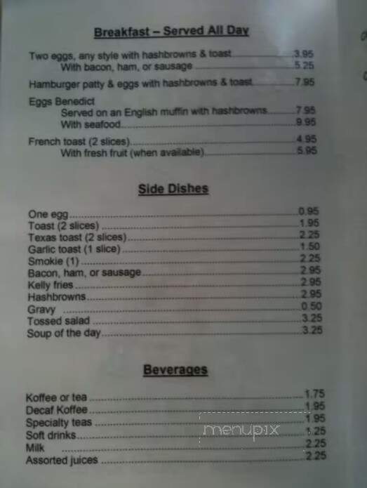 Kelly's Kafe - Saskatoon, SK menu_pic