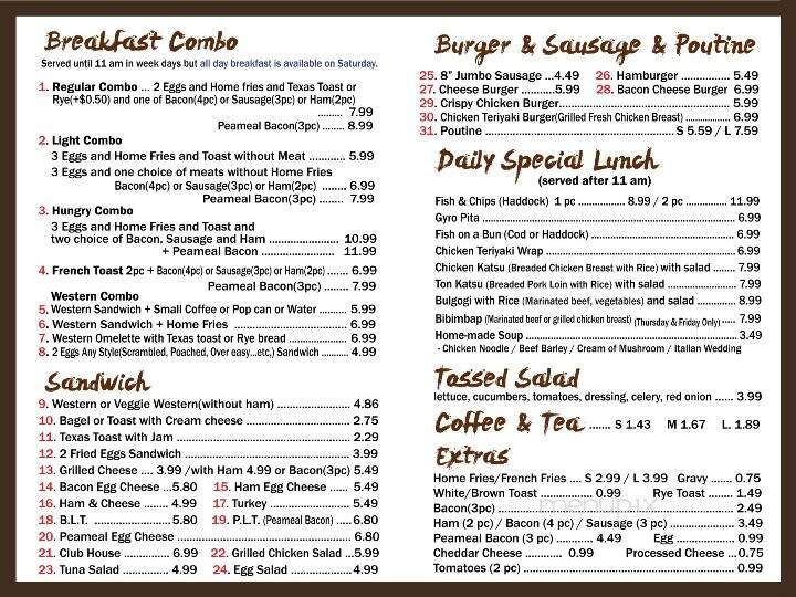 Country Court Cafe and Restaurant - Stoney Creek, ON menu_pic