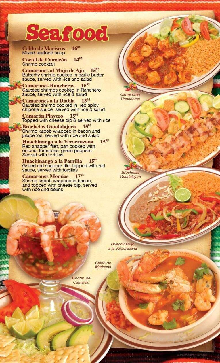 La Mex - Pontiac, IL menu_pic