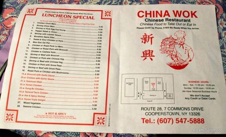 China Wok - Cooperstown, NY menu_pic