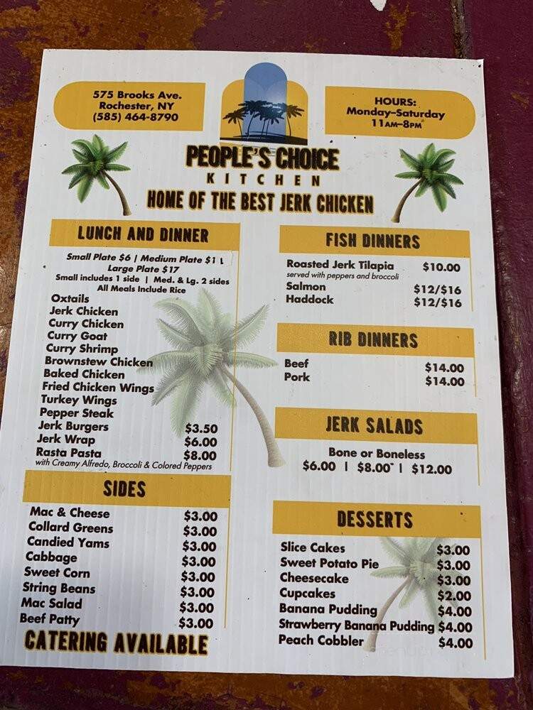 People's Choice Kitchen - Rochester, NY menu_pic
