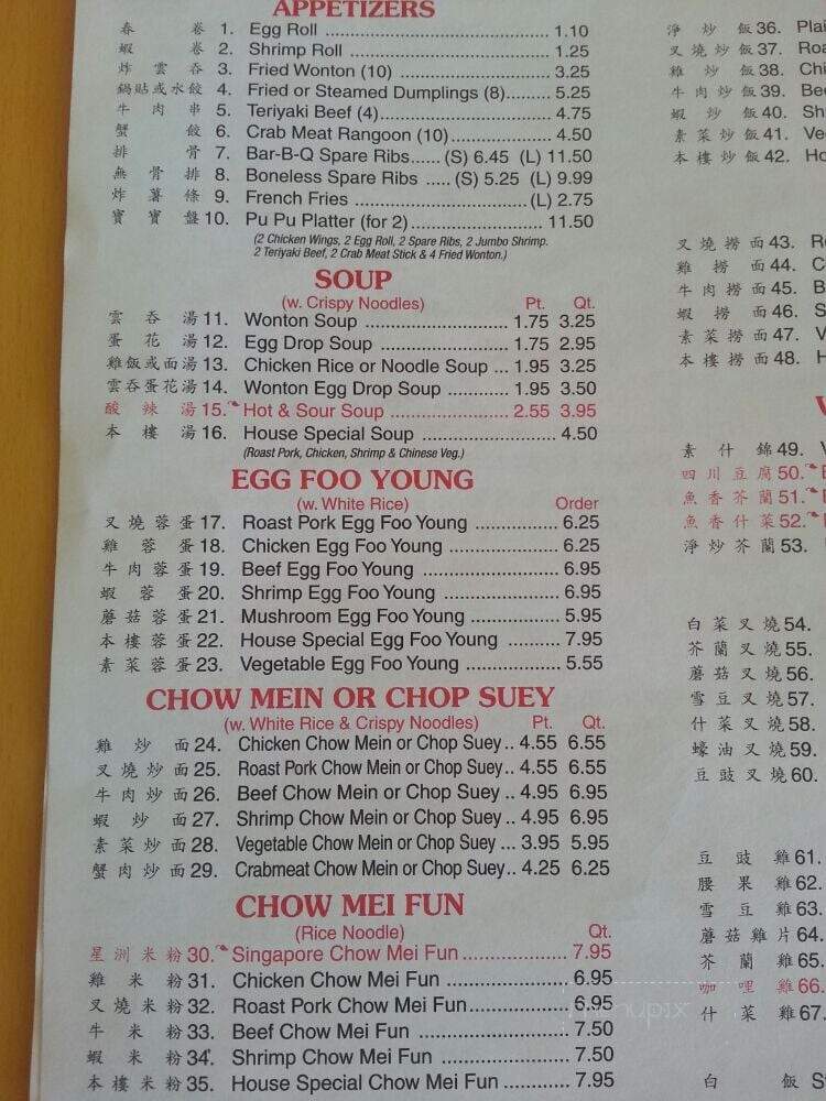 China King - Midway Park, NC menu_pic