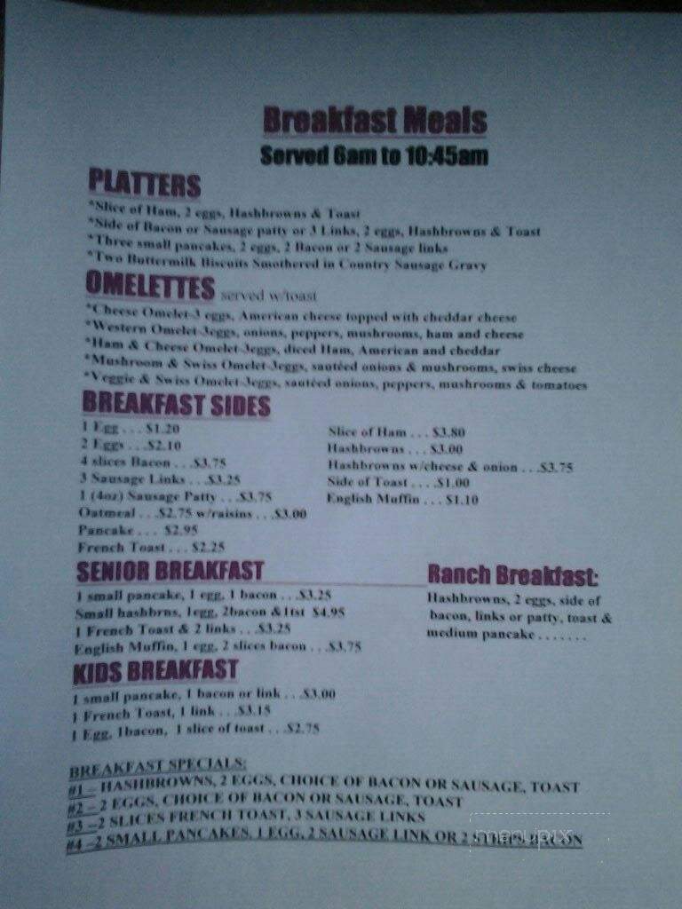 Ranch Cafe - Miller, SD menu_pic
