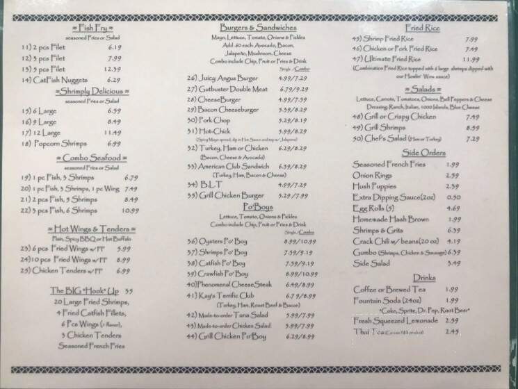 Kay's Po-Boys - Humble, TX menu_pic