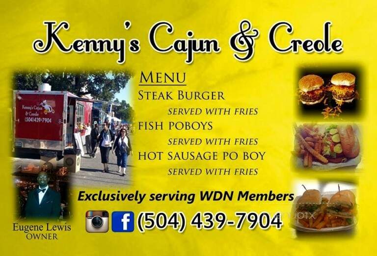 Kenny's Cajun & Creole Food Truck - Harvey, LA menu_pic