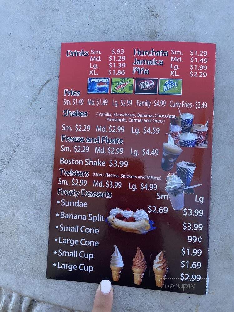 Frosty Drive In - McFarland, CA menu_pic