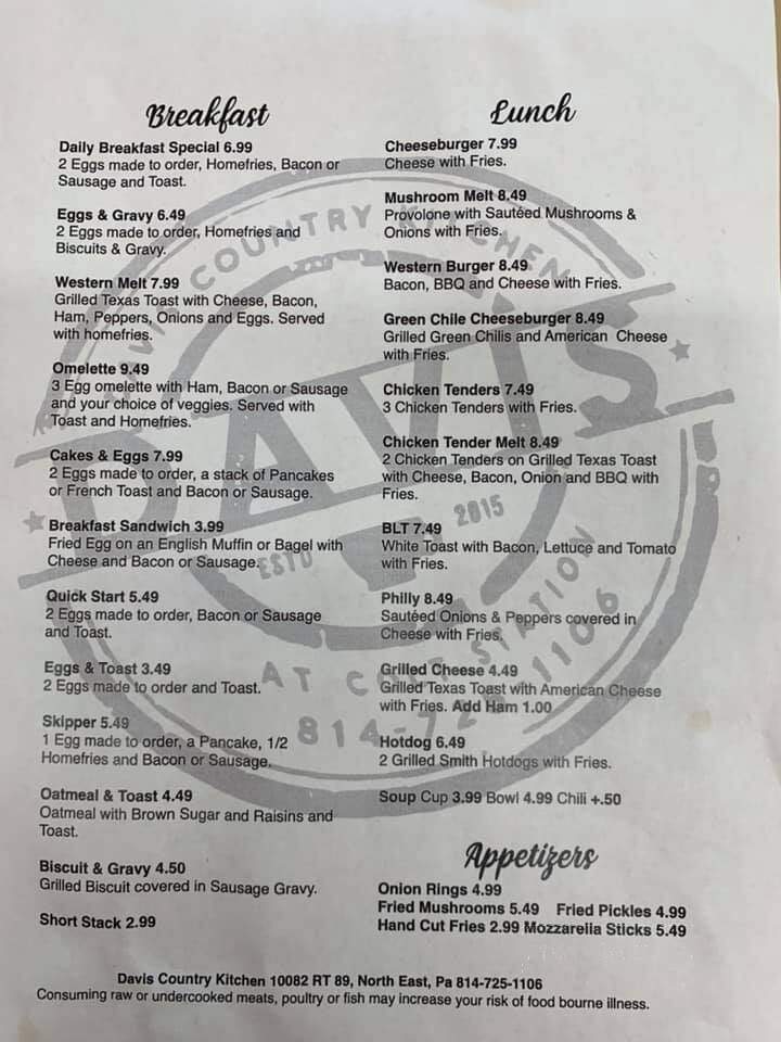Davis' Country Kitchen - North East, PA
