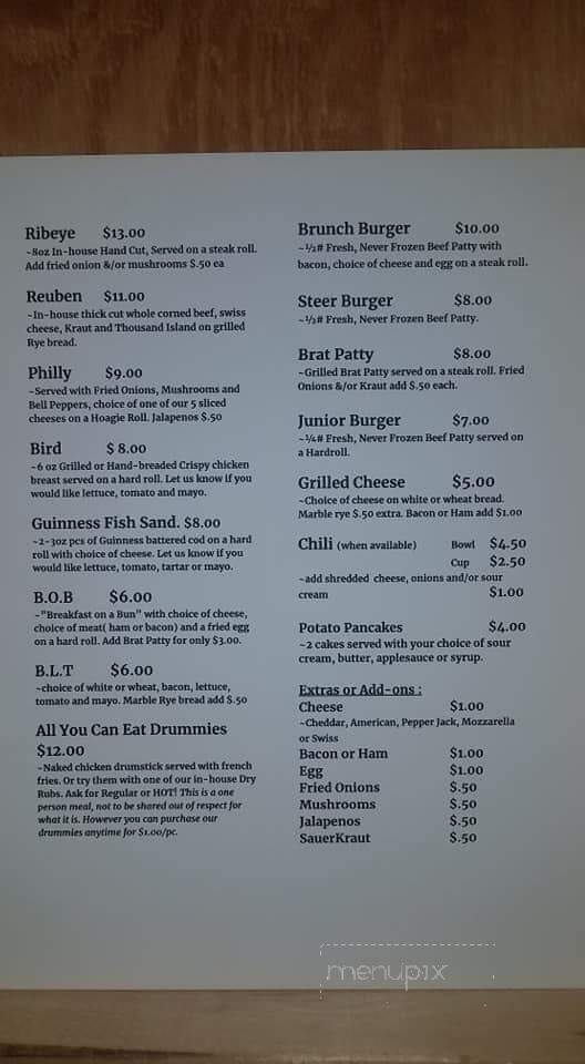 Mikes Bar and Grill - Campbellsport, WI menu_pic