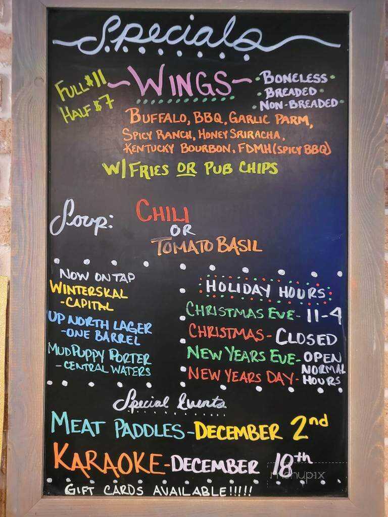 Walk On Bar & Grill - Mount Horeb, WI menu_pic
