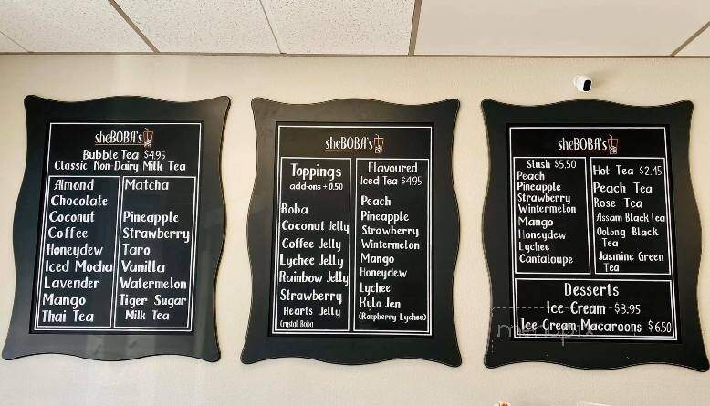 SheBOBA's - Ripon, CA menu_pic