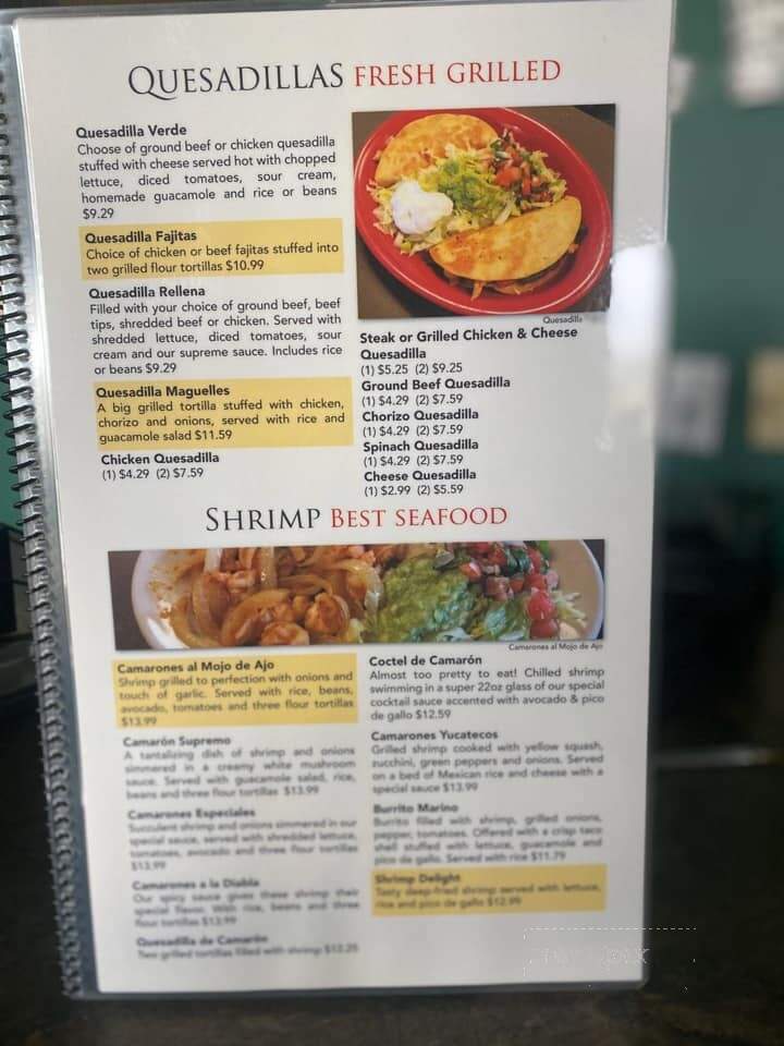 Los Maguelles - Pendleton, IN menu_pic