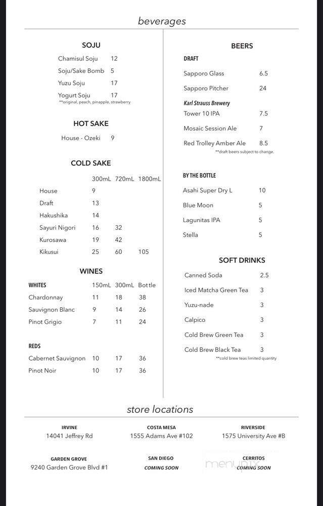Mokkoji Shabu Shabu - Garden Grove, CA menu_pic