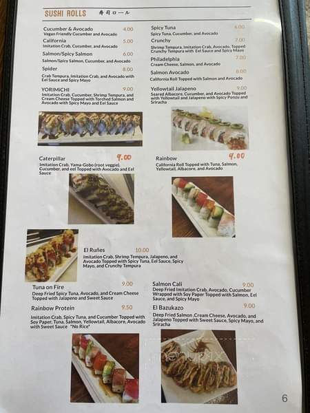Sushi Yorimichi - San Diego, CA menu_pic