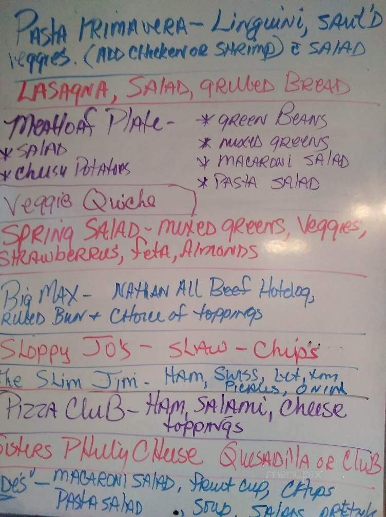 Sister's Coffee House - Princeton, WV menu_pic