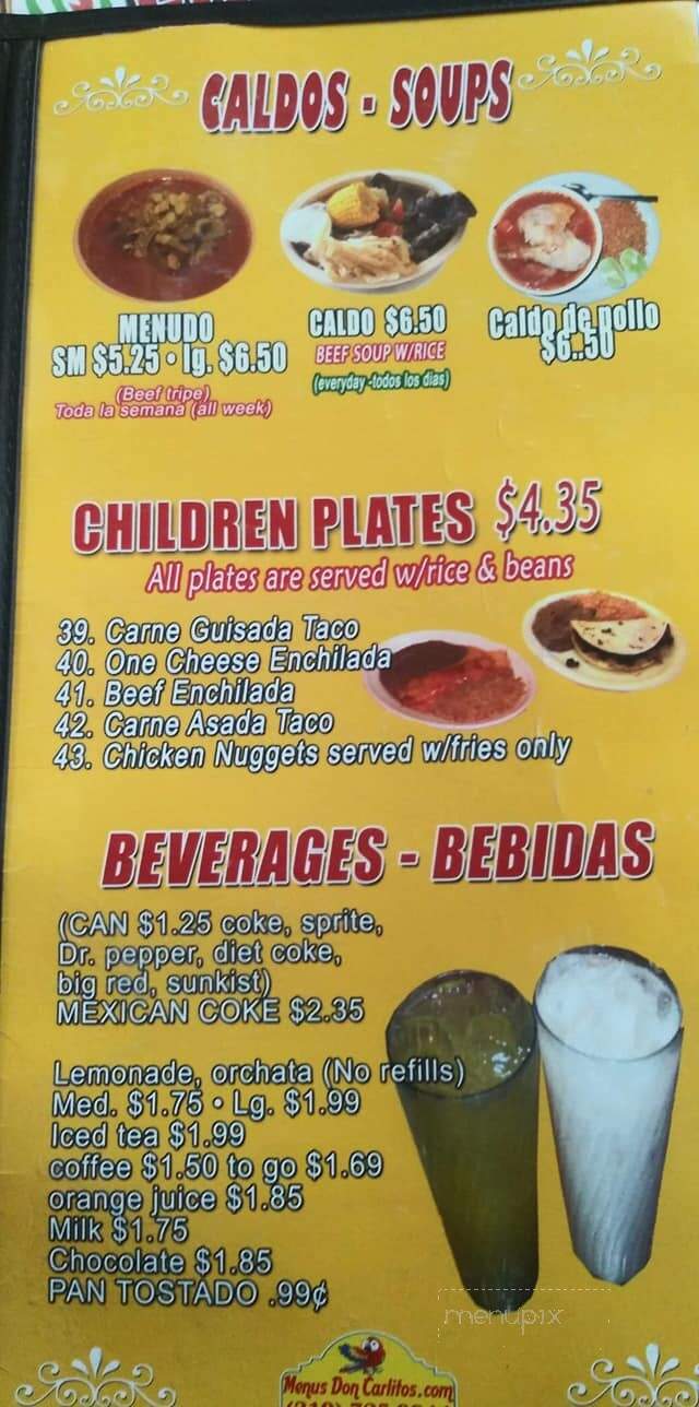 Family Mexican Restaurant - San Antonio, TX menu_pic