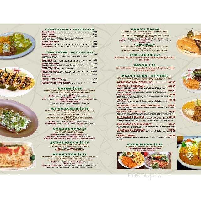 La Cocina Jalisciese - Evergreen Park, IL menu_pic