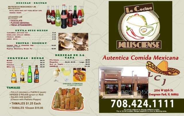 La Cocina Jalisciese - Evergreen Park, IL menu_pic