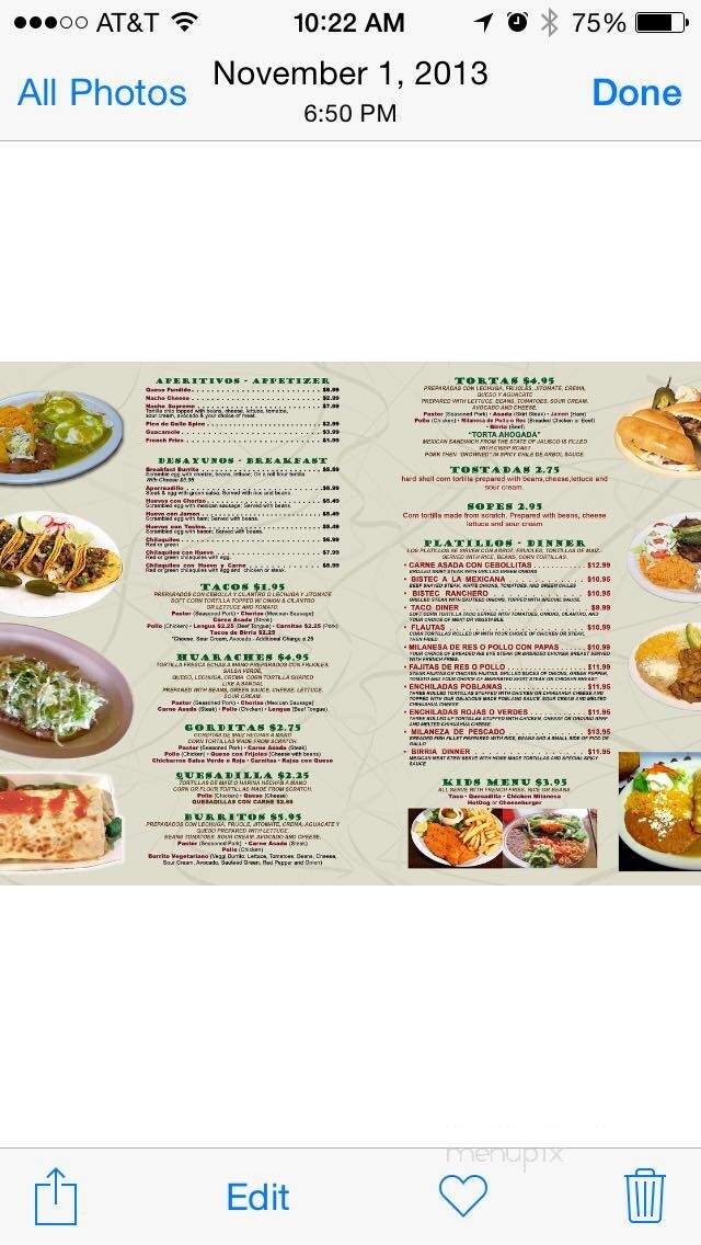 La Cocina Jalisciese - Evergreen Park, IL menu_pic