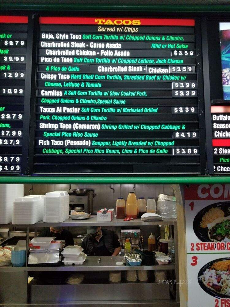 Pico Rico - Santa Clarita, CA menu_pic