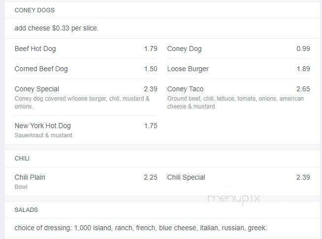 Deluxe Coney Island - Detroit, MI menu_pic