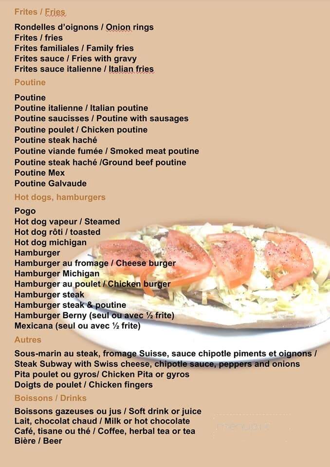Resto La Pataterie - Saint-Eustache, QC menu_pic
