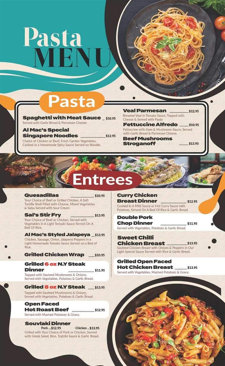 Al Mac's Bar & Grill - Scarborough, ON menu_pic