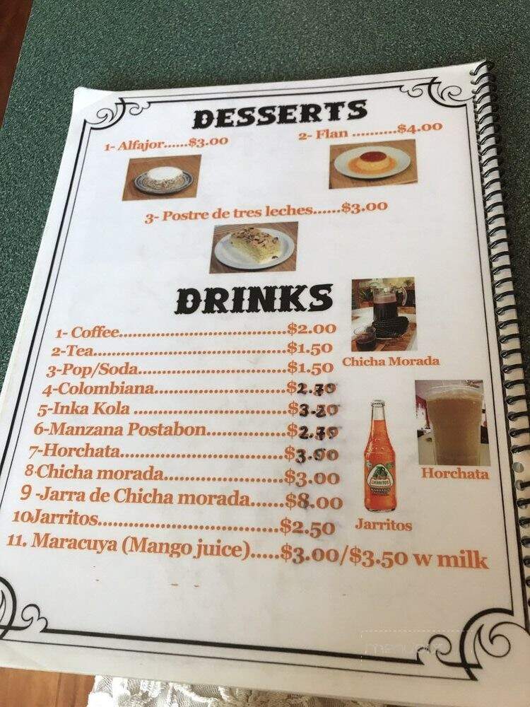 El Inka Deli - Burnaby, BC menu_pic
