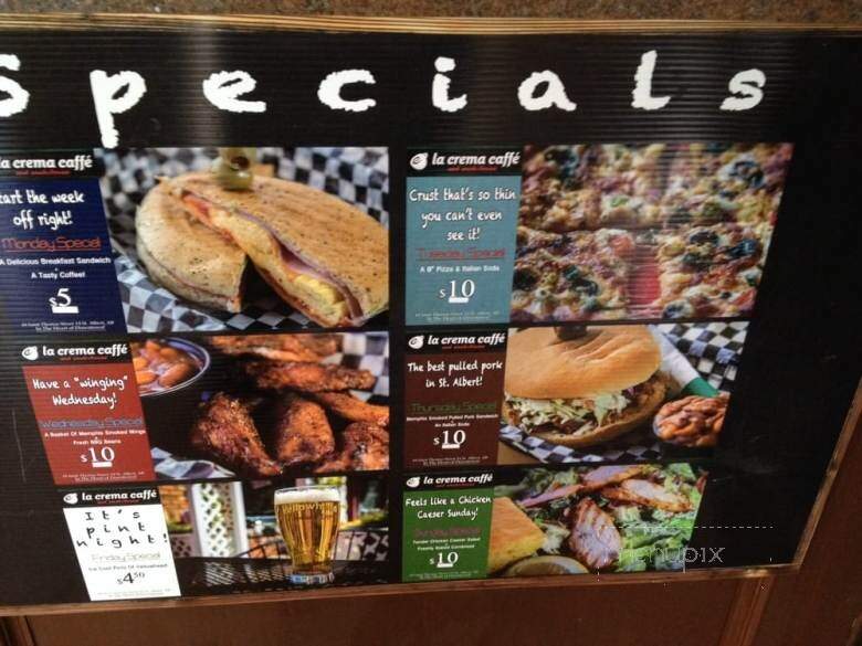 La Crema Caffe - Saint Albert, AB menu_pic