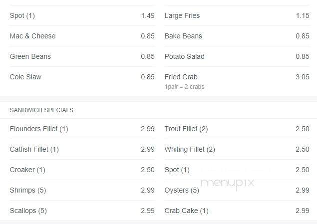 M & R Seafood Market & Takeout - Suffolk, VA menu_pic