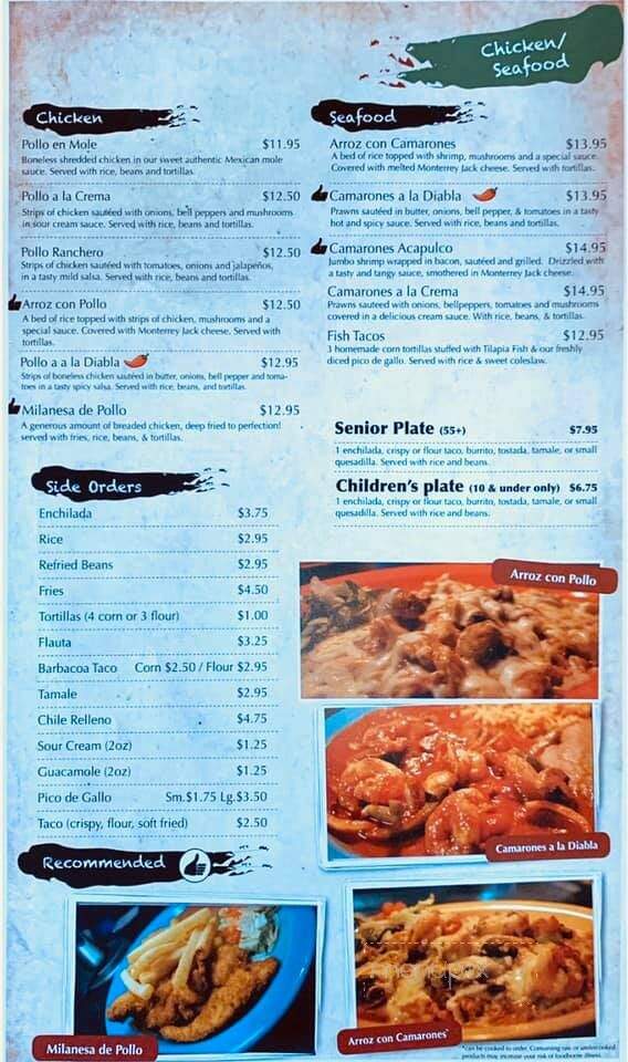 Casa Mexicana - Othello, WA menu_pic