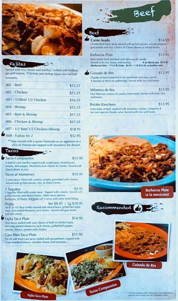 Casa Mexicana - Othello, WA menu_pic